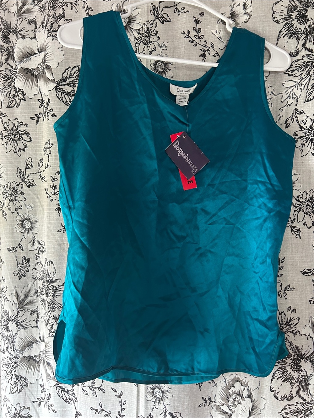 Teal Sleeveless Tank Blouse